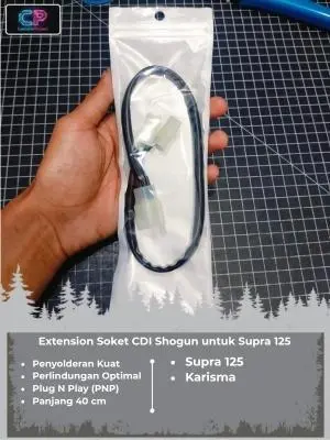 Soket CDI Shogun PNP di KPH Supra125 Karisma Dibagasi dengan Kabel Bintik Penyolderan Kuat dan Perlindungan Optimal Panjang 40 cm