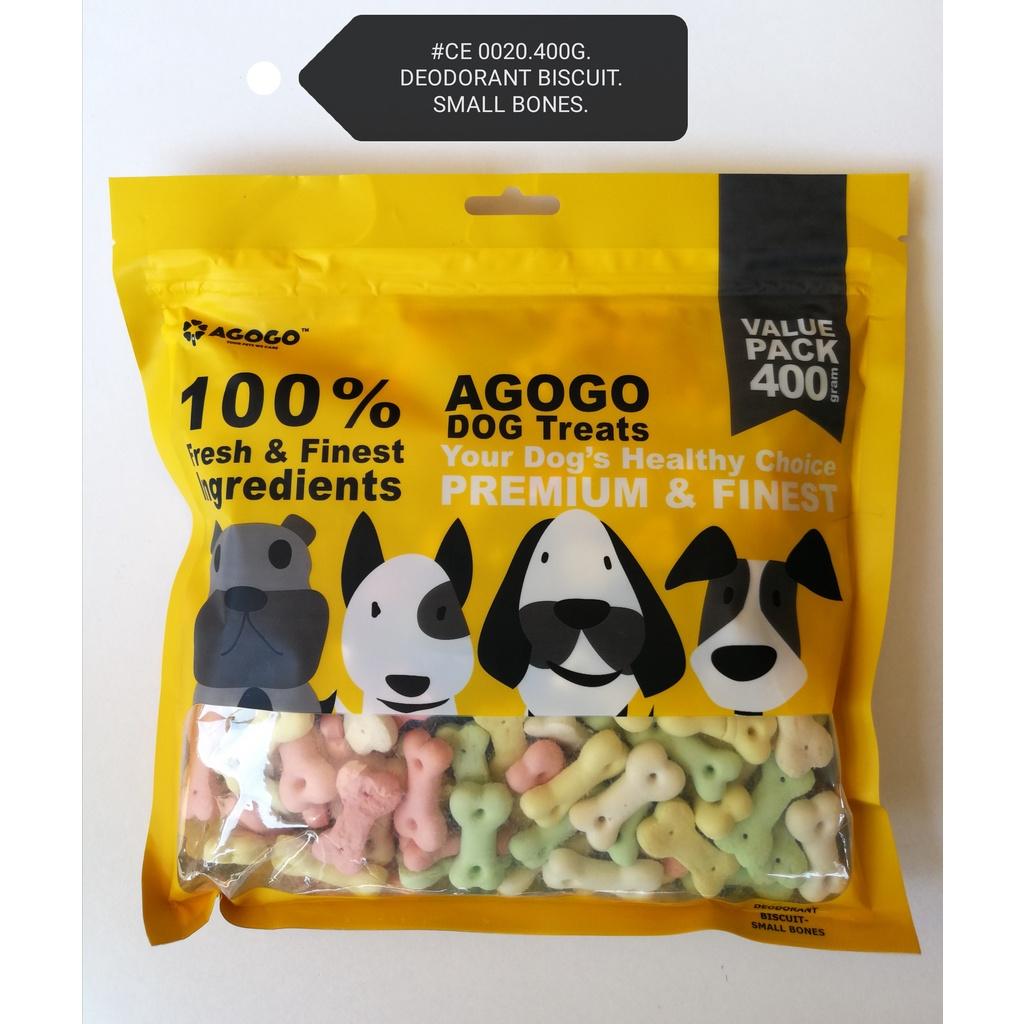 Agogo Dog Treat Deodorant Biscuit Bones 400gram Snack Food Feed Makanan Anjing Biskut
