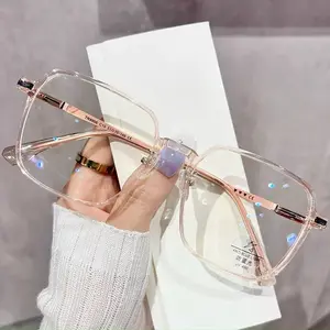 Kacamata Fashion Minus Radiasi dan Kacamata Anti Cahaya Biru -0.50 -1.00 -1.50 -2.00 -2.50 -3.00 -3.50 -4.00 -4.50 -5.50 -6.00 Aksesoris Fashion Pelajar Gaya Korea Lensa Bisa Dilepas Unisex 084