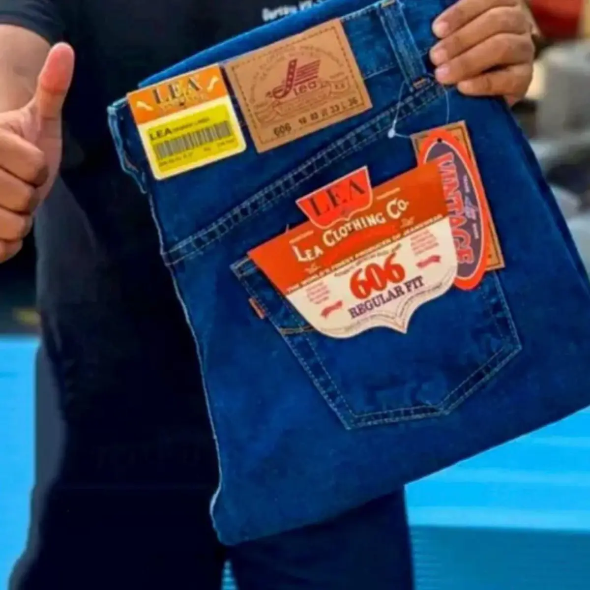 Celana Gombrong Cowok  SlimCelana Jeans Panjang Pria Standar Lea Reguler Fit Ukuran 28-38 Bahan Tebal Denim Premium Super Nyaman Biru Muda Hitam Dewasa Stretch Navy