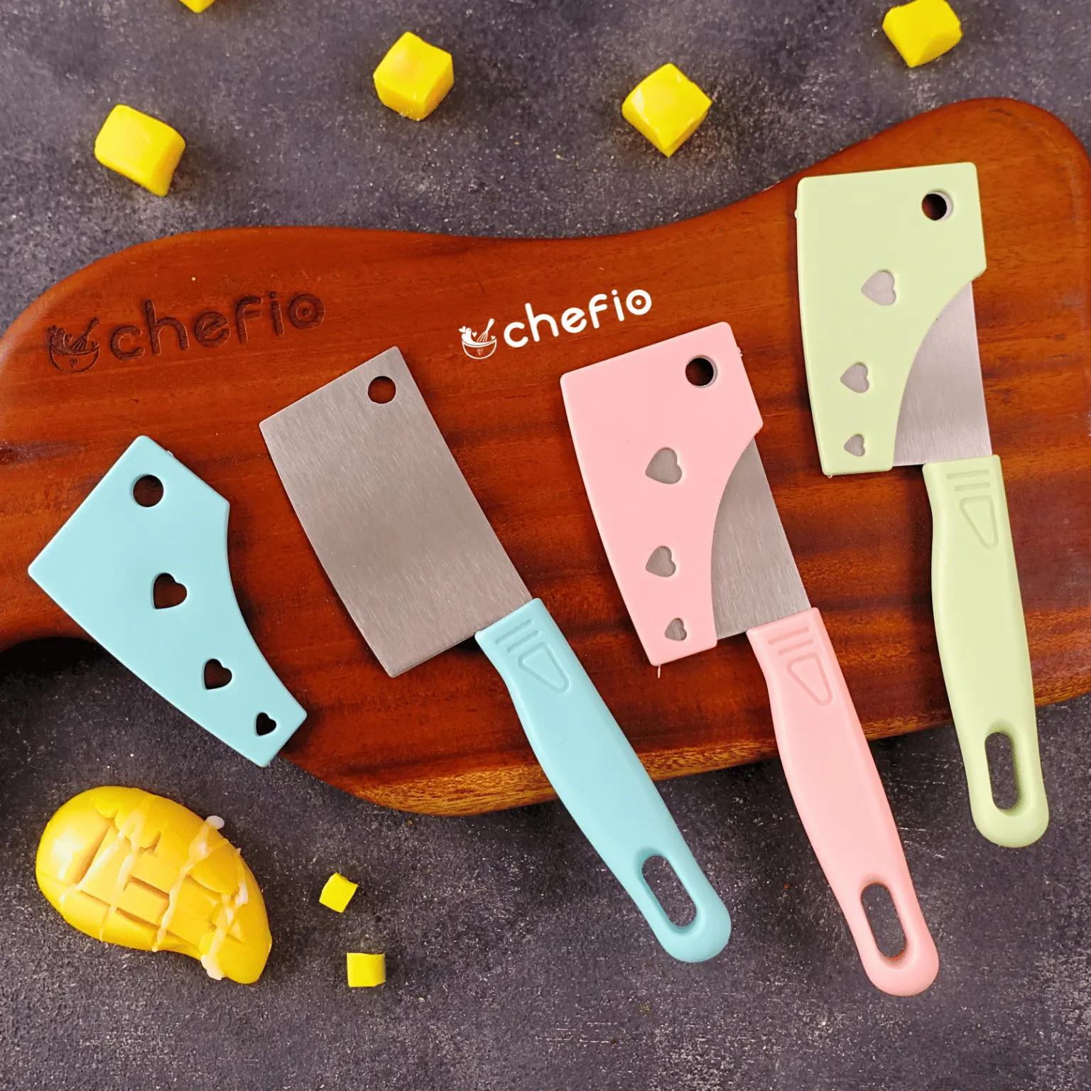 Chefio Pisau Golok Stainless Warna / Golok Daging / Pisau Daging