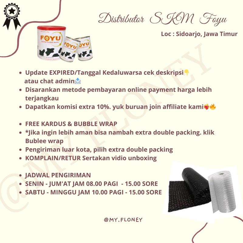Foyu 1 Kg / 1000Gram || (1 Karton/1dus) isi 24 Kaleng || Krimer Kental Manis Susu Creamer || SKM FOYU 4