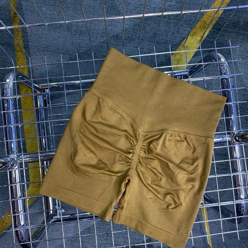 Quần short đùi Tập Gym,Yoga Mitao Flex trơn cạp chun V hông,chất dệt kim co giãn đa chiều 8