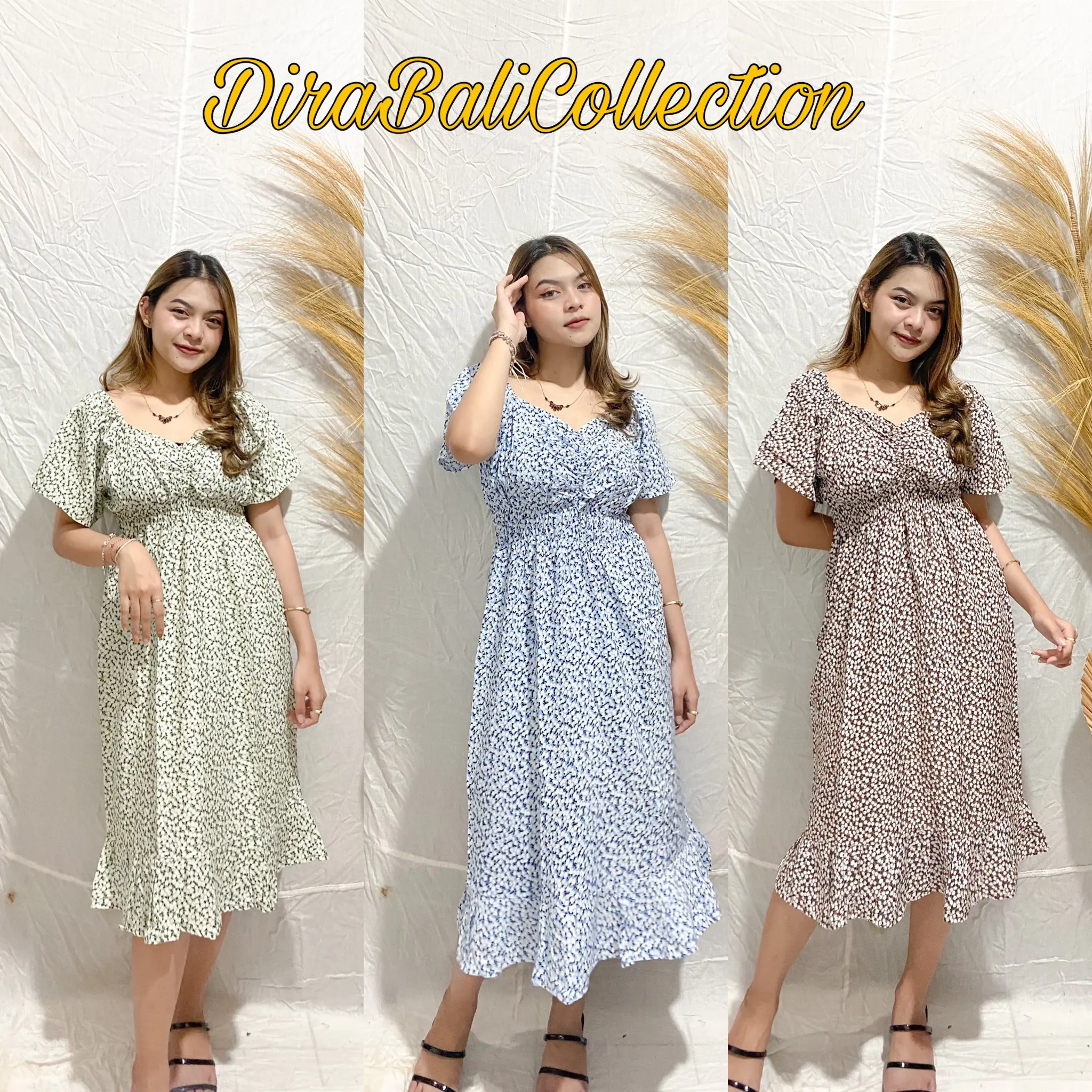 DRESS MODIS MOTIF BUNGA / DRESS MODIS BALI