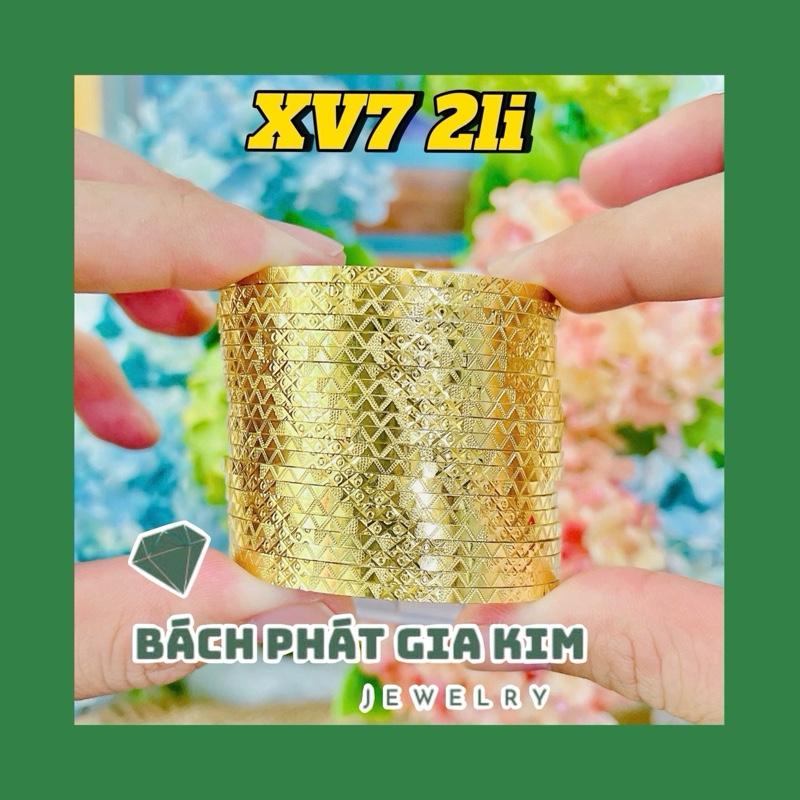 Vòng ximen bản vuông 2 li XV7, đồng hội mạ 18k đeo hàng ngày bền màu