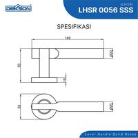 Gambar DEKKSON Lever Handle Solid Rose Gagang Pintu LHSR 0056 SUS 304 dari Dekkson Official Shop Kota Tangerang 2 Tokopedia