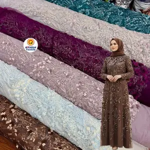 Nusaduatextile Textile | 1/2m Kain Ribbon Taiwan 3D | Kain Premium | Kain Kombinasi Payet | Kain Mewah | Kain Wedding | Kain Dress | Brukat Cantik | Fabrics Textile | Kain Meteran | Kain Kebaya | Kain Seragaman | Kain Elegan