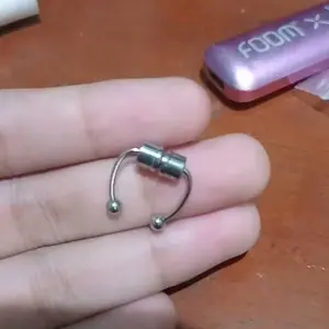 Magnetik NOSE RING cincin hidung tanpa tindik Bentuk U anting hidung tanpa tindik titanium