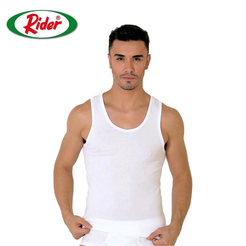 3 Pcs singlet Rider R 123b / R 123 b kaos dalam singlet pria dewasa salur bahan katun nyaman Tank 2