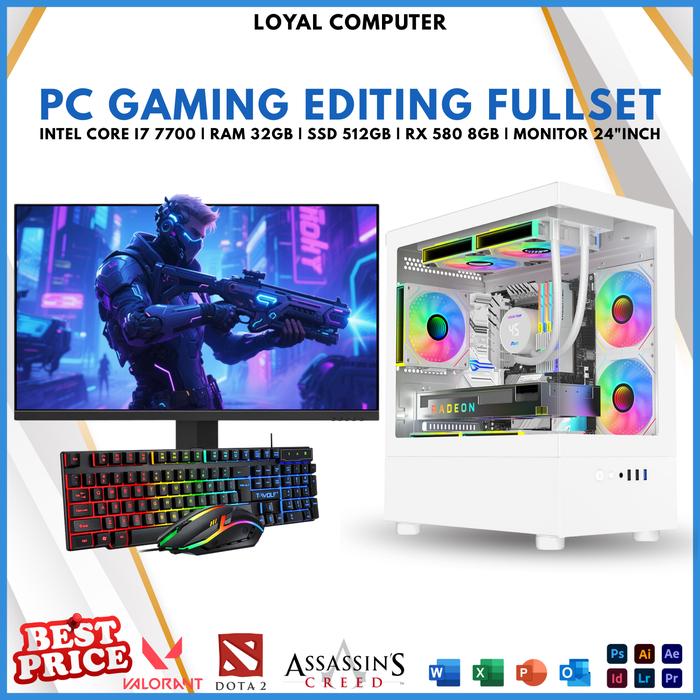 Loyal Computers Jual PC RAKITAN FULLSET GAMING EDITING INTEL CORE I7 7700 | RAM 32GB ...