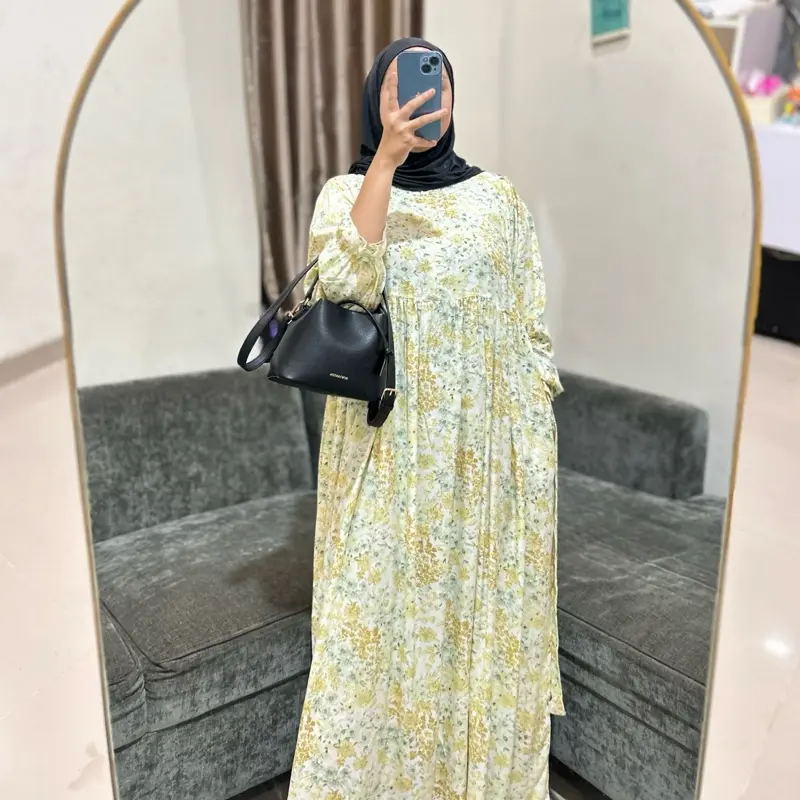 DILAH DRESS BATWING TALI PINGGANG BAHAN RAYON PREMIUM