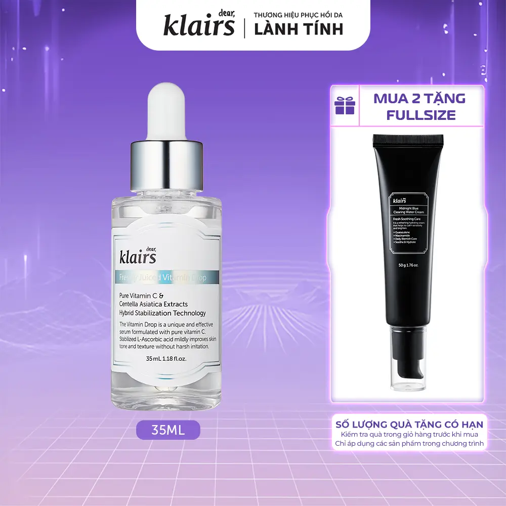 Tinh chất Dear, Klairs Freshly Juiced Vitamin Drop Serum hỗ trợ dưỡng sáng và đều màu da 35ml [FS] | BigBuy360 - bigbuy360.vn