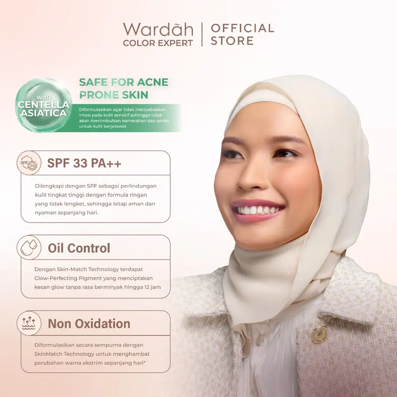 Wardah Colorfit Mattifying Powder - Bedak Tabur Dengan SPF 30PA++ dan Oil Control Hingga 12 Jam - Trasnferproof dengan Hasil Akhir Natural dan Halus - Cocok Dipakai dengan Cushion 1