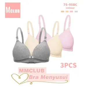 Paket 3Pcs Menyusui Bh Menyusui Maternity Bra Tanpa Kawat  Ibu Busui Bunda Katun Hamil Bumil 518