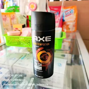 Axe Dark Temptation 135ml Deodorant Bodyspray Dark Chocolate Scent