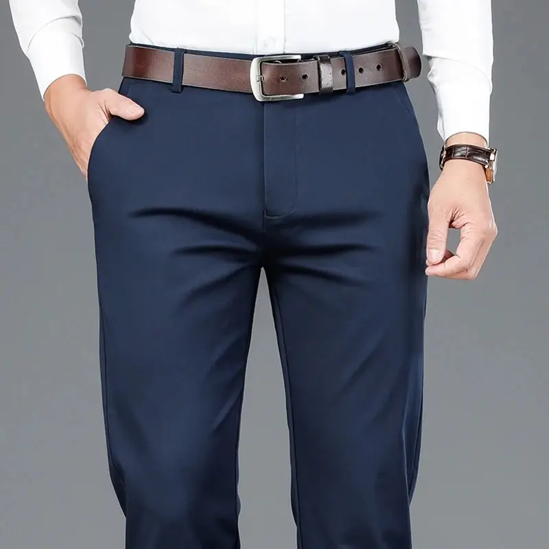 celana kantor formal pria slimfit bahan wool termurah 3