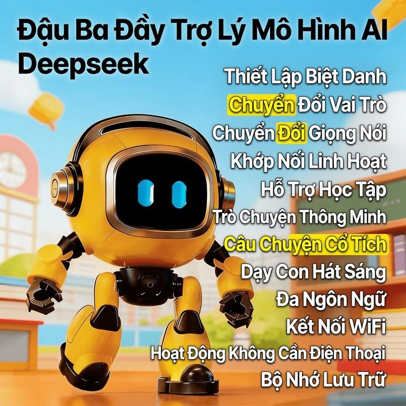 Robot Al Tương Tác Thật Với Trẻ Em - Rèn Luyện Tư Duy Cho Bé - Giúp Bé Phản Xạ