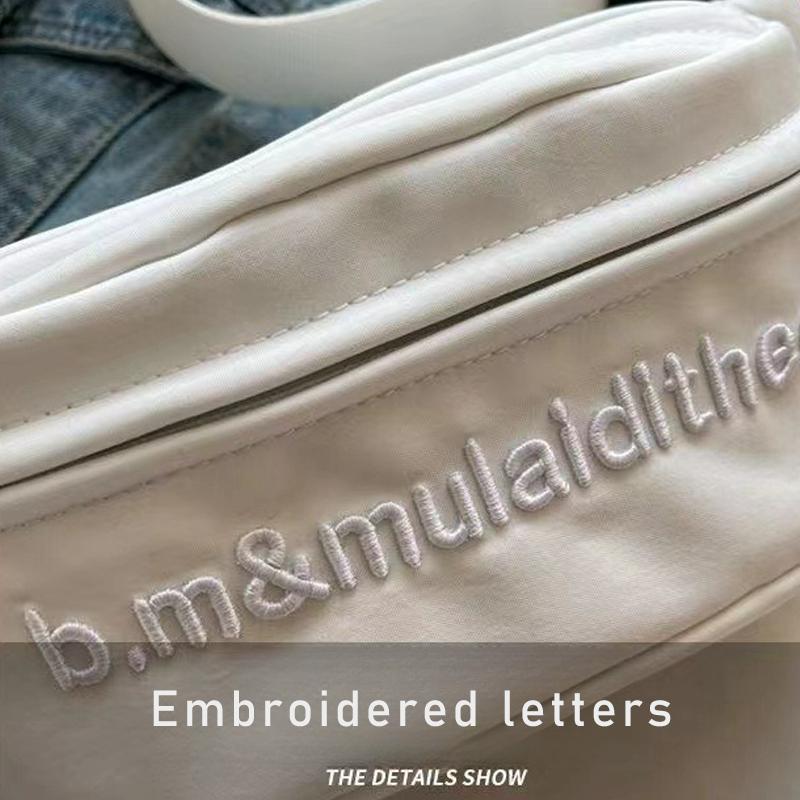 Product Introduction of กระเป๋าผ้าแคนวาส สไตล์ลำลอง ขนาดเล็ก สำหรับผู้หญิง ดีไซน์ตัวอักษรภาษาอังกฤษแฟชั่นใหม่ กระเป๋าสะพายไหล่ กระเป๋าคาดหน้าอก กระเป๋าคาดเอว เหมาะสำหรับเล่นกีฬา 2024 19