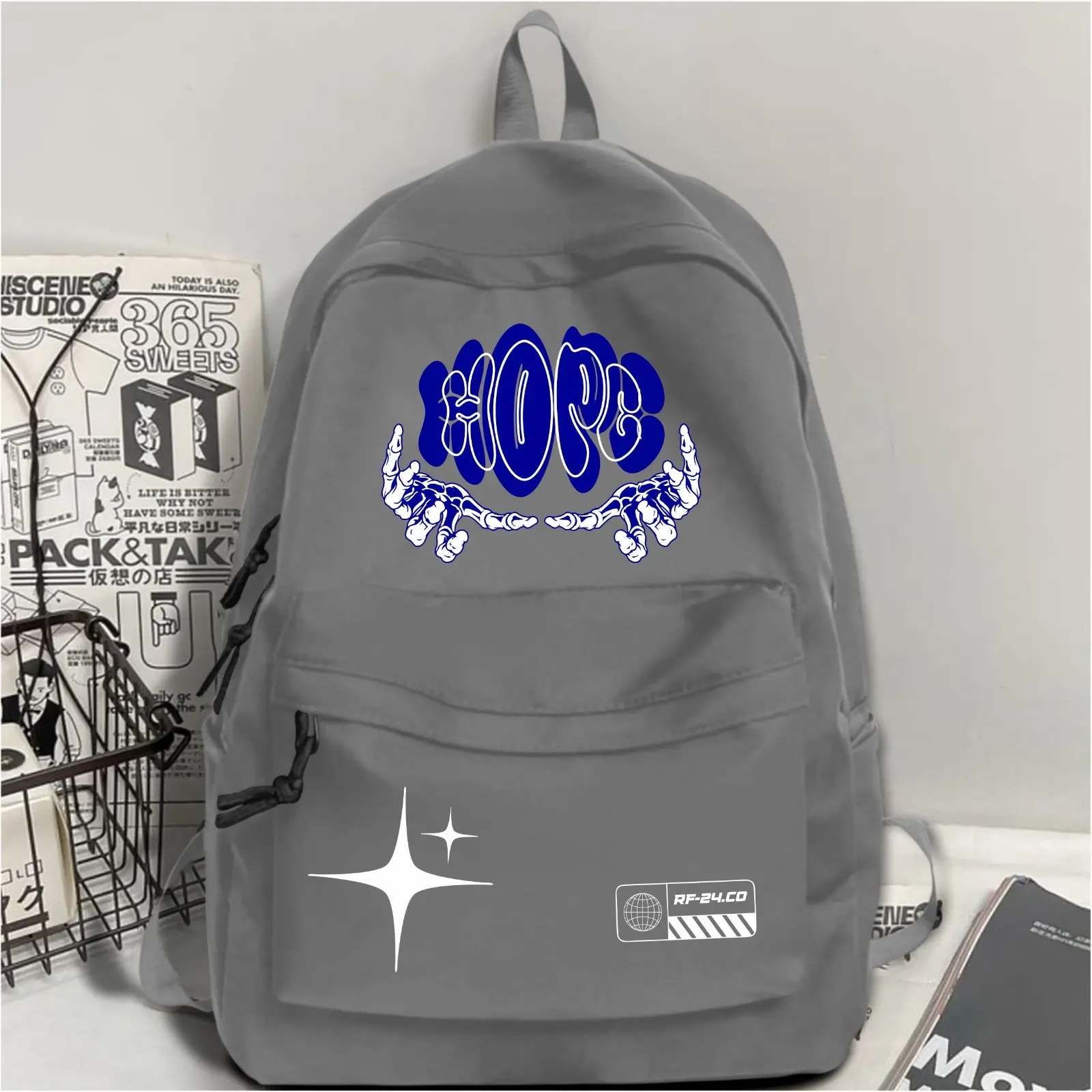 Tas Backpack Laptop Sekolah Terbaru/Tas Ransel Kekinian/Tas Gendong Distro Motif Simple Trendy Pria Wanita