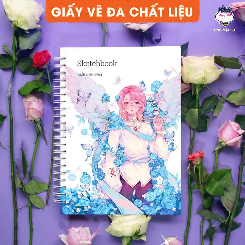 Sổ Vẽ Đa Chất Liệu Ong Mặt Bự - Sổ Phác Thảo The Wings - Sketchbook Không Kèm Tài Liệu Vẽ