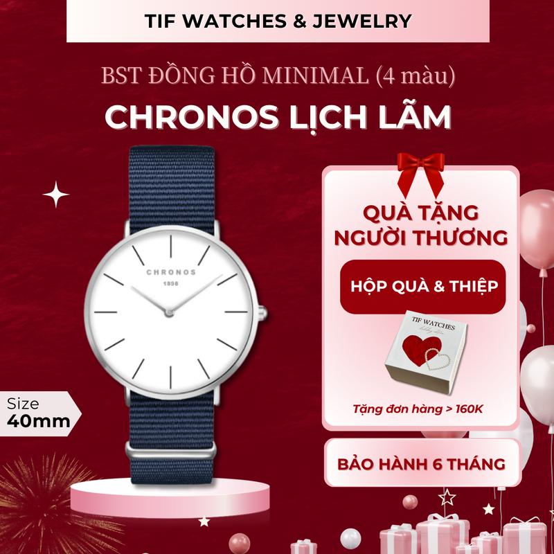 Đồng Hồ Nam Dây Vải Nato CHRONOS Tif Watches Phong Cách Sang Trọng Dễ Phối Đồ Chống Nước Tốt Đeo Tay
