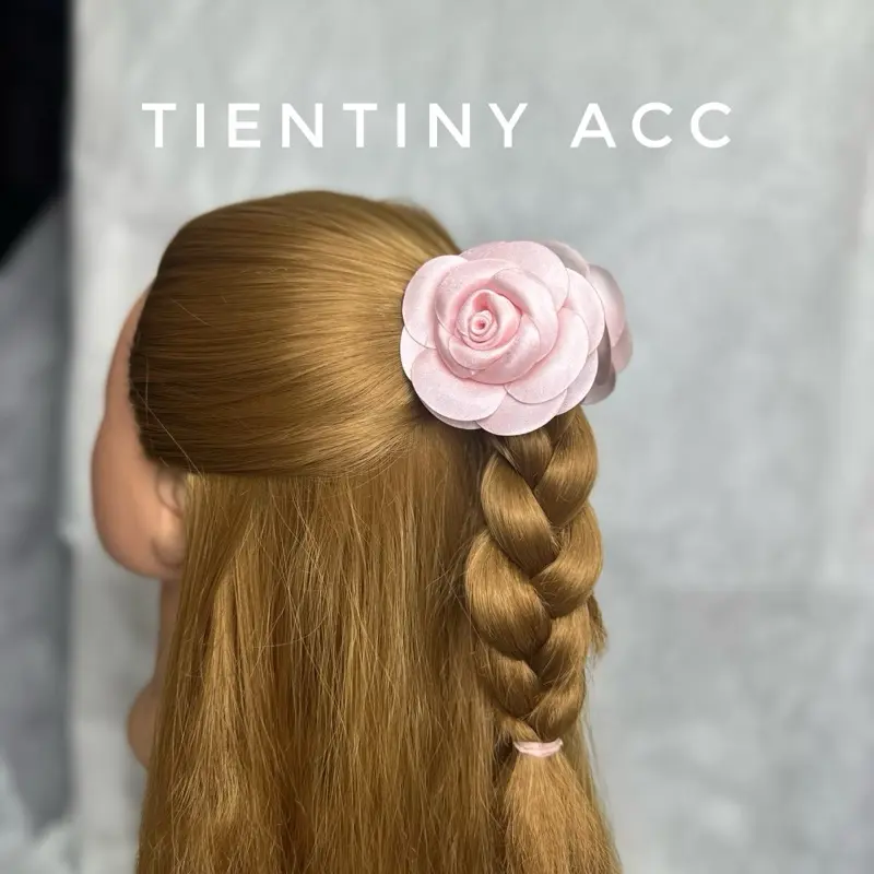 [BÚI TÓC/ ĐUÔI NGỰA] Kẹp tóc nữ hoa trà sang chảnh Women 0