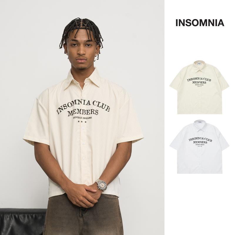 [Deal Độc Quyền LuongToanThang] Áo Sơmi Boxy Sọc INSOMNIA Club Member Unisex - TS045