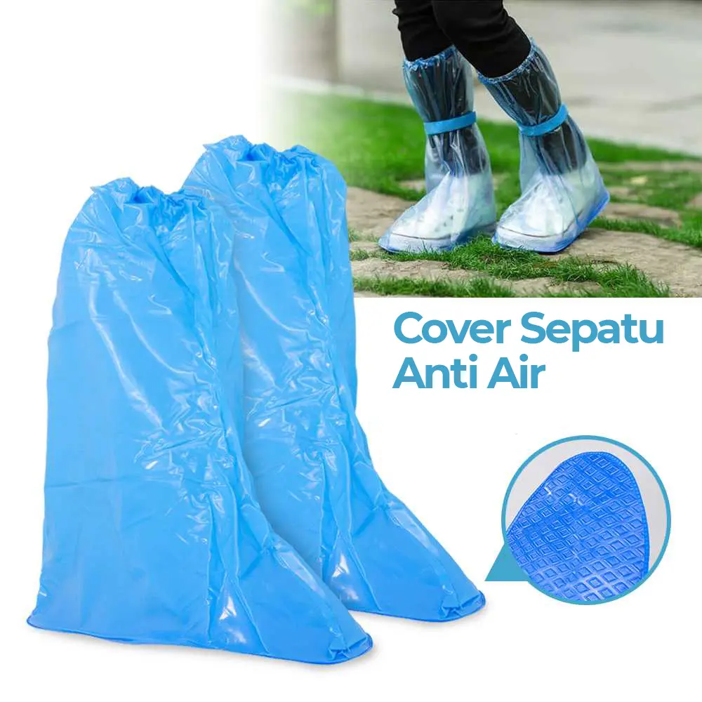 Jas Hujan Sepatu Shoes Cover Plastik PVC Anti Air - Perlindungan Sepatu dari Hujan dan Air - Waterproof