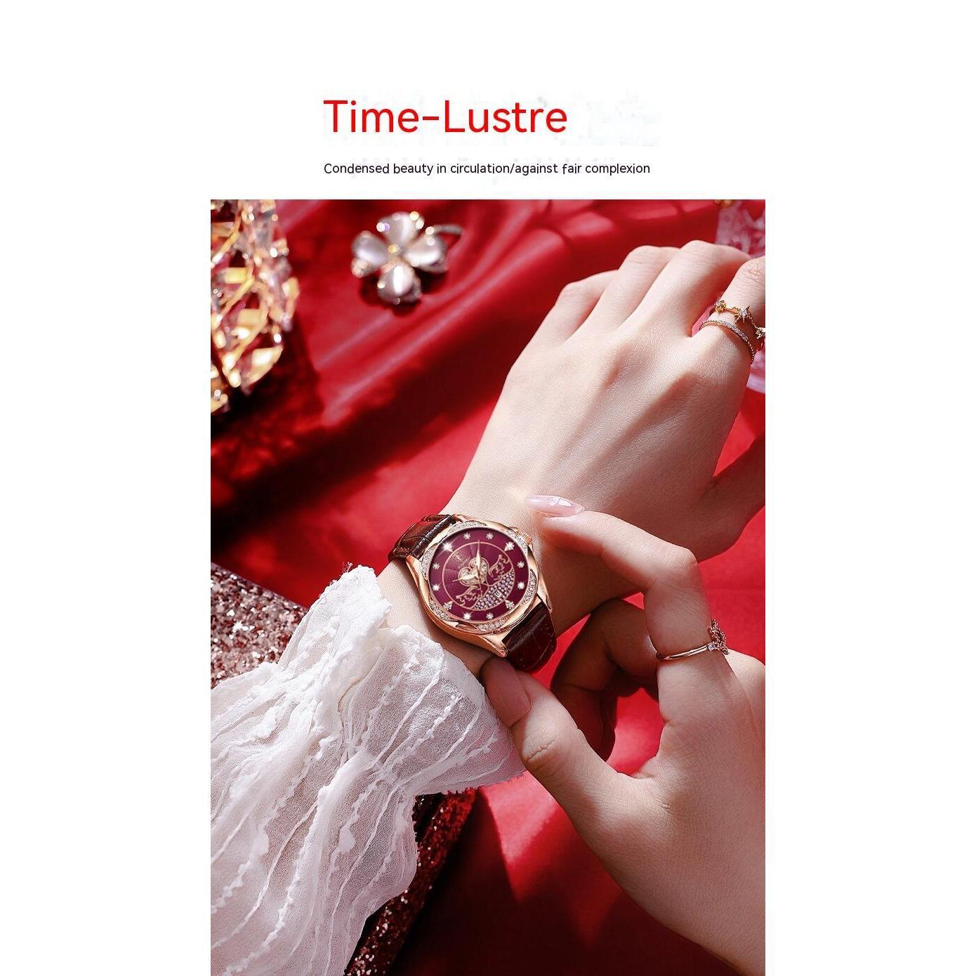 Swiss brand waterproof luminous women's calendar quartz watch _voghion.com