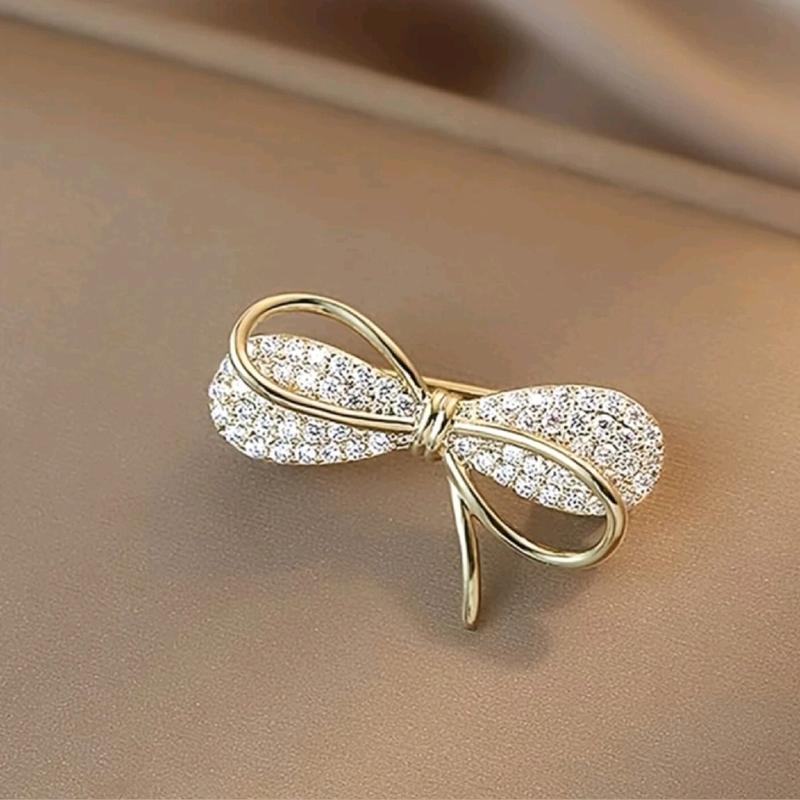Bros Dagu Mini Pita Kecil Aloy Gold 2x1.5cm - Elegan dan Menarik 8