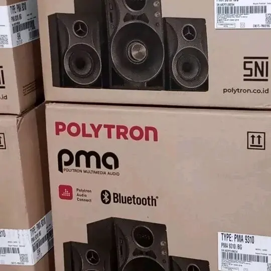 Speaker Polytron Bluetooth Bass PMA 9310 Black Gold dengan Kualitas Terbaik Hitam 2