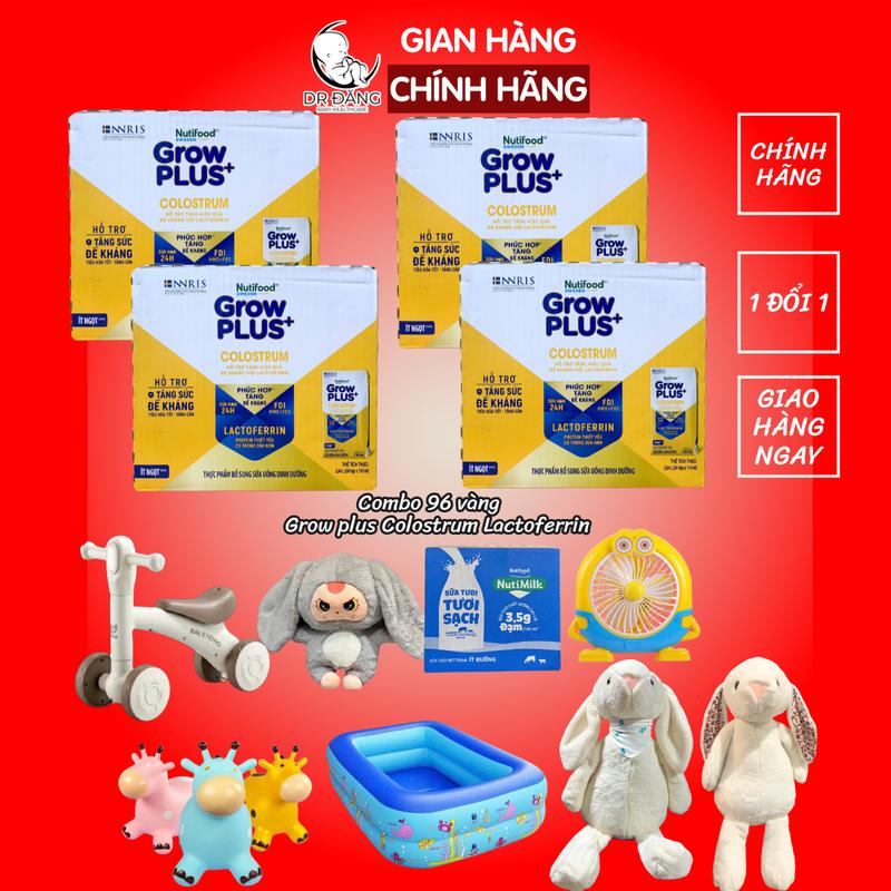 [Độc Quyền GĐGBT] Combo 96 hộp 110ml Nutifood Grow Plus Colostrum Lactoferrin sữa pha sẵn
