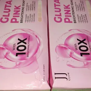 JJ Glow Sabun Gluta Pink Barsoap Gluta Pink Soap With 10X Brightening Formula Glowing Niacinamide Kojic Acid Glutathione Alpha Arbutin Mencerahkan