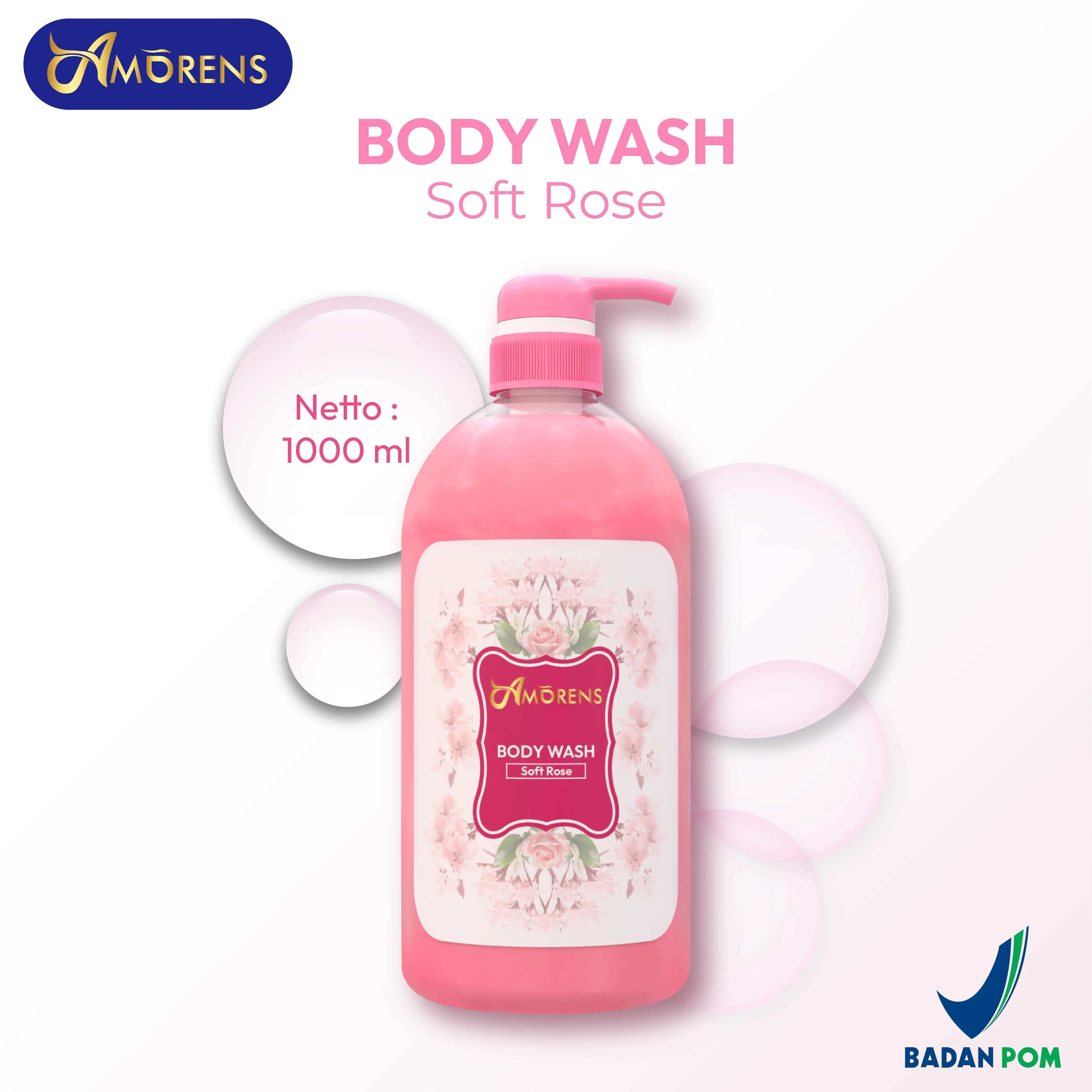 [BPOM] [LIMITED] AMORENS Sabun Mandi Cair 1000 ML Refill / Body Soap & BODY WASH Melembutkan dan Melembabkan [1 Liter]