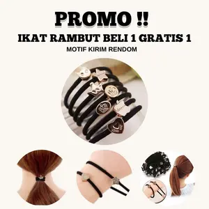 IKAT RAMBUT Korea Style Fashion, Beli 1 Gratis 1 = 2 Pcs - Scrunchies