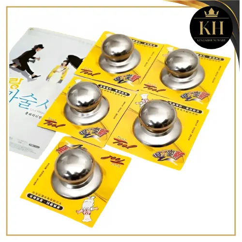 Kh- Knop Pentolan Tutup Wajan Handle Pegangan Tutup Panci Kaca Bulat Kuat Stainless Steel