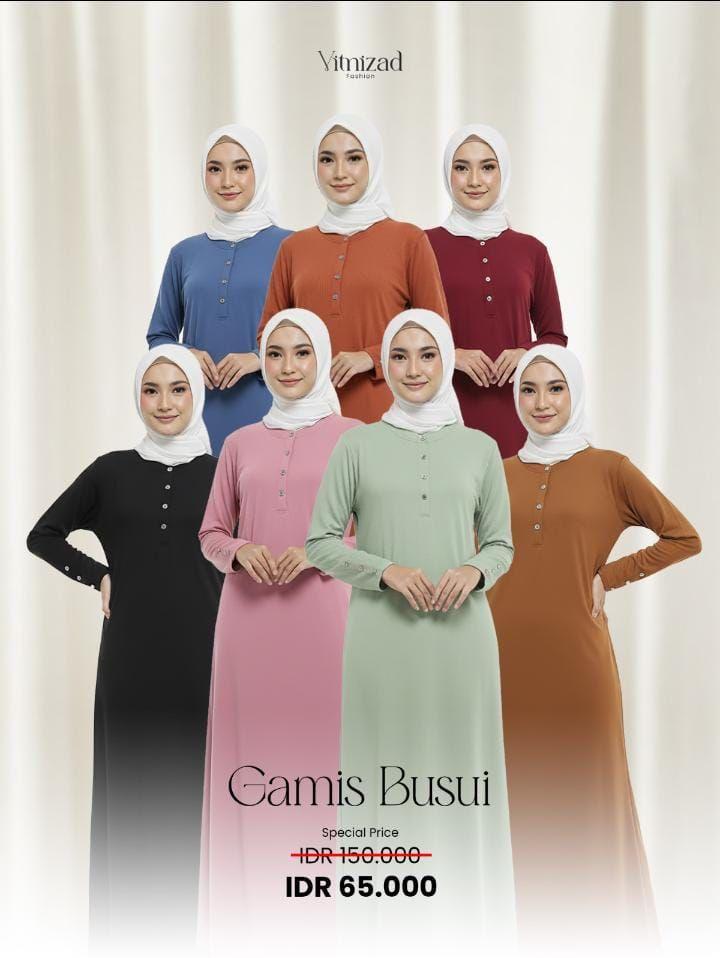 Gamis busui inara lebaran 2026 dres inara busui knit japan premium COD