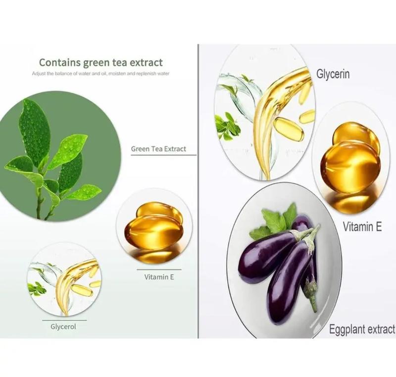 Green tea Mask Cleansing  Clay Stick Masker Wajah Untuk Kulit Berjerawat Kotoran skincare menghilangkan Teh Melembutkan Berminyak Komedo 4