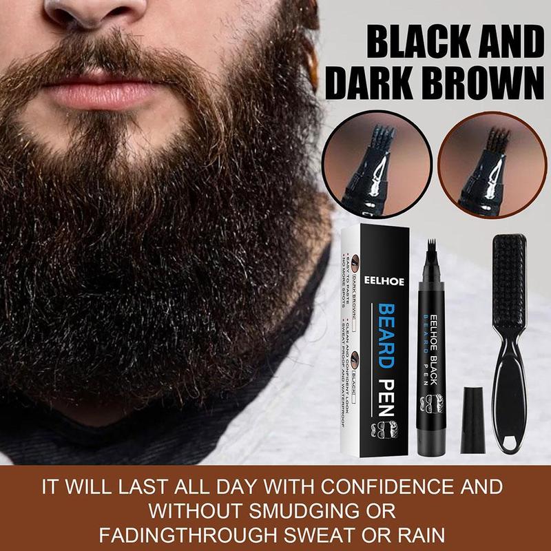 Product Introduction of Beard Filling Pen Kit Barber Pencil With Brush Male Tool Hair Eyebrow Engraving Shape Mustache S4A8 30