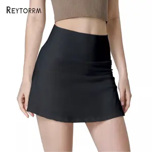 Rok Tennis Olahraga Korean Wanita Style Mini Skrit Flare Sport Kekinian Terbaru Formal Bahan Scuba Lembut Halus Adem Size L & XL Hitam Merah Putih Ungu Navy Pink Biru