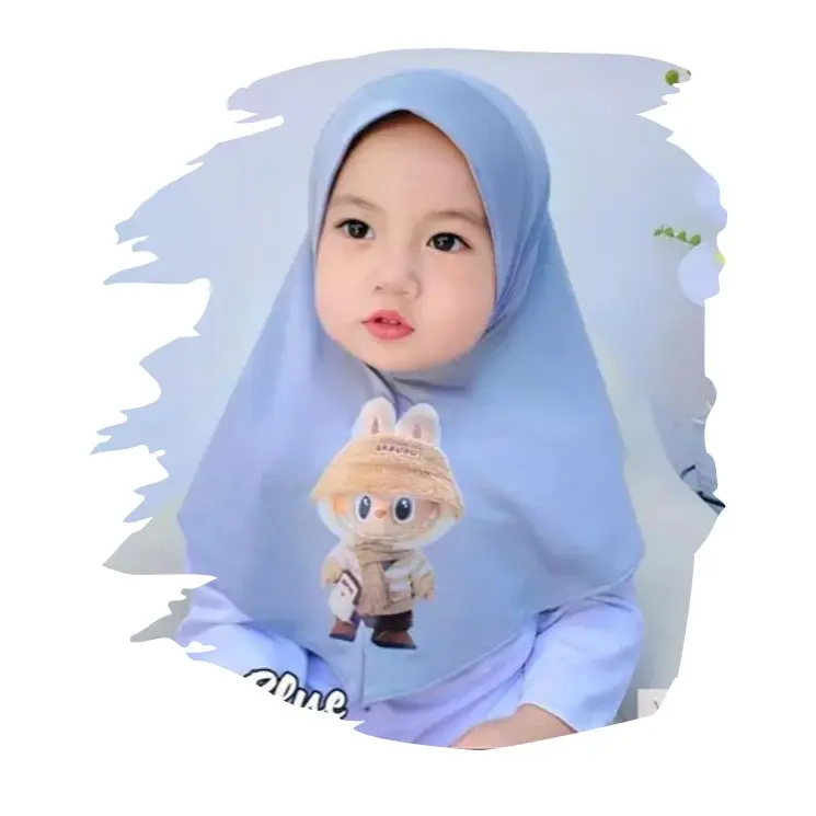 kerudung Labubu Anak perempuan Hijab anak instan Muslim 2