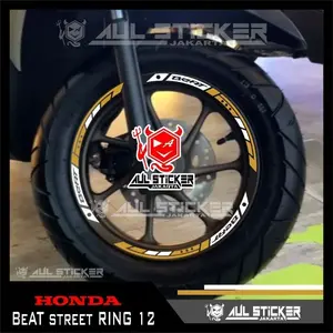 STICKER VELG ( 204- 12 ) NEW BEATSTREET 2024-2025  KHUSUS RING 12 BAN DONAT  set depan belakang