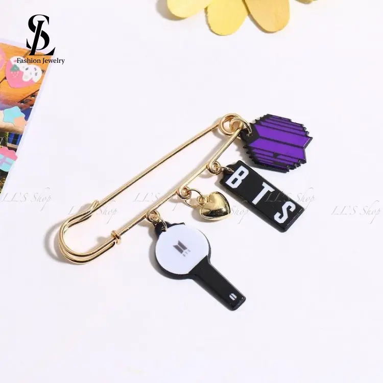 LL'S | Kpop brooch pin BTS NCT BLACKPINK Itzy aespa txt Giddle light stick lantern stick logo brooch decoration