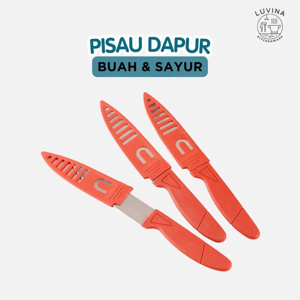 Pisau Dapur Stainless Mini Pengupas Buah Sayur Multifungsi