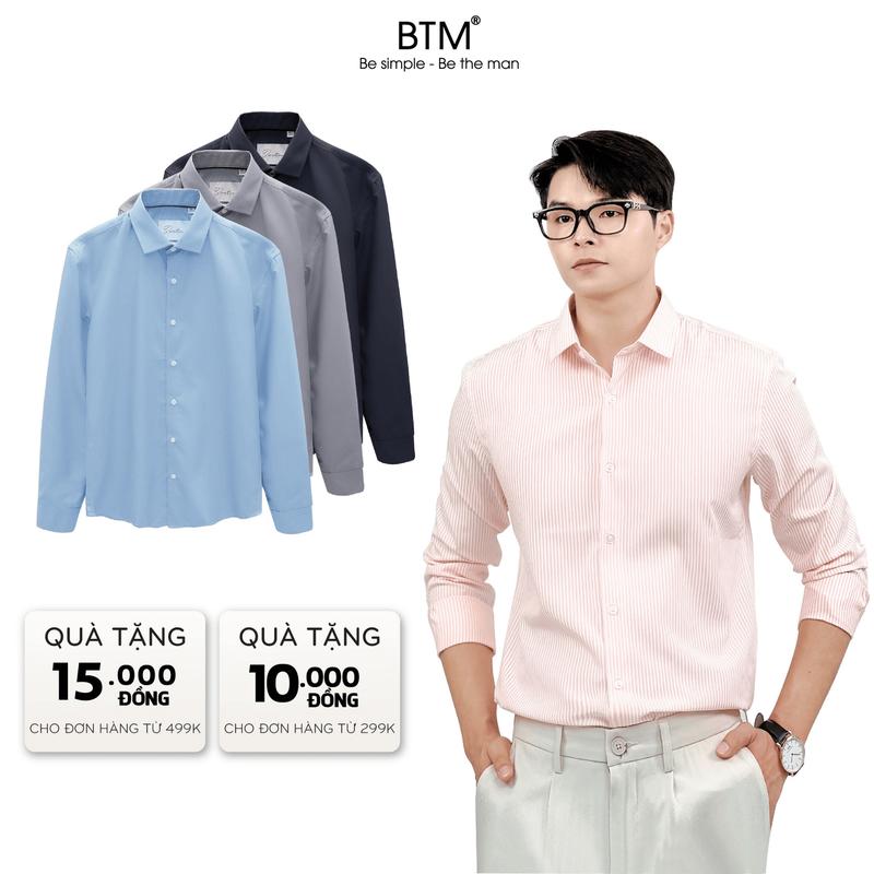 Áo Sơ Mi Nam Dài Tay BTM Basic Bamboo Shirt - Vải Bamboo Sợi Tre Form Slimfit Mã 399.1