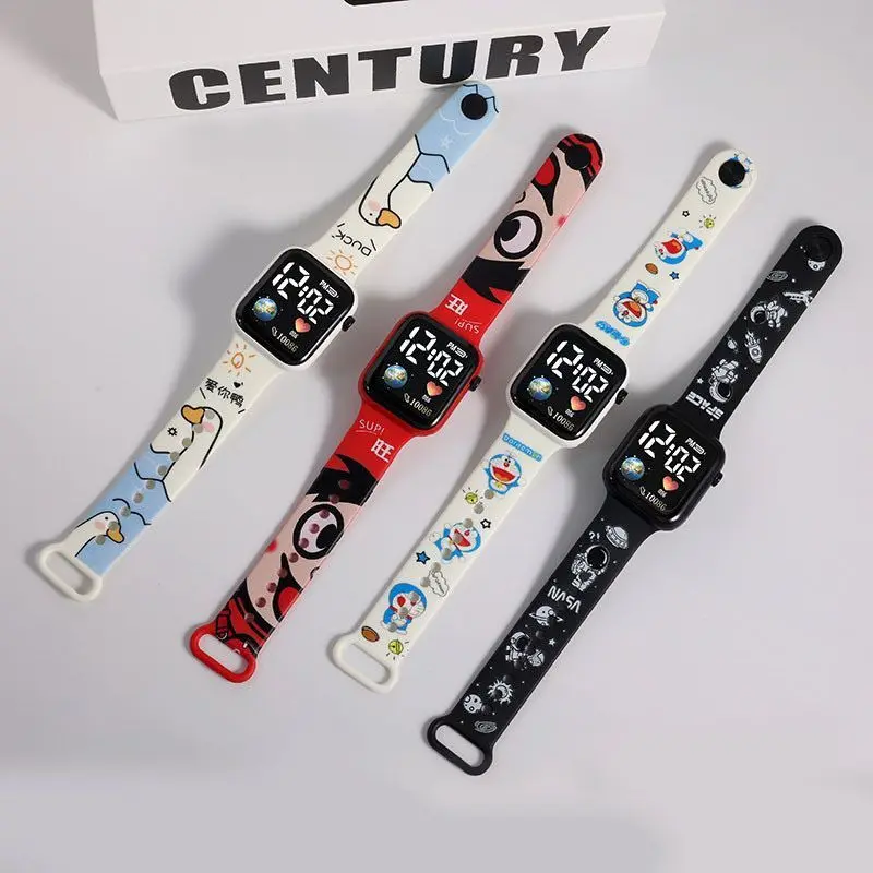 BISA COD Jam Tangan Digital Anak LED Screen Strap Kartun Lucu Unisex Rubber Electronic Fashion Couple Anak Remaja siswa sekolah J01