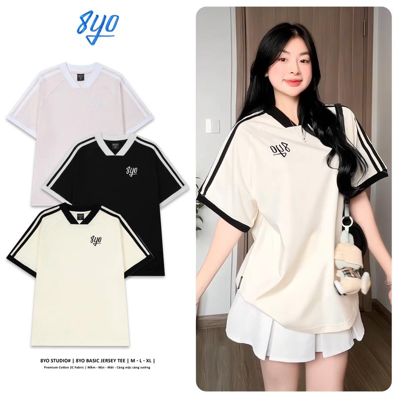 Áo Thun Thêu 8YO BASIC JERSEY Tee Cotton Mềm Mịn Mát - Áo Phông Cổ Tròn Local Brand Unisex Nam Nữ Form Rộng