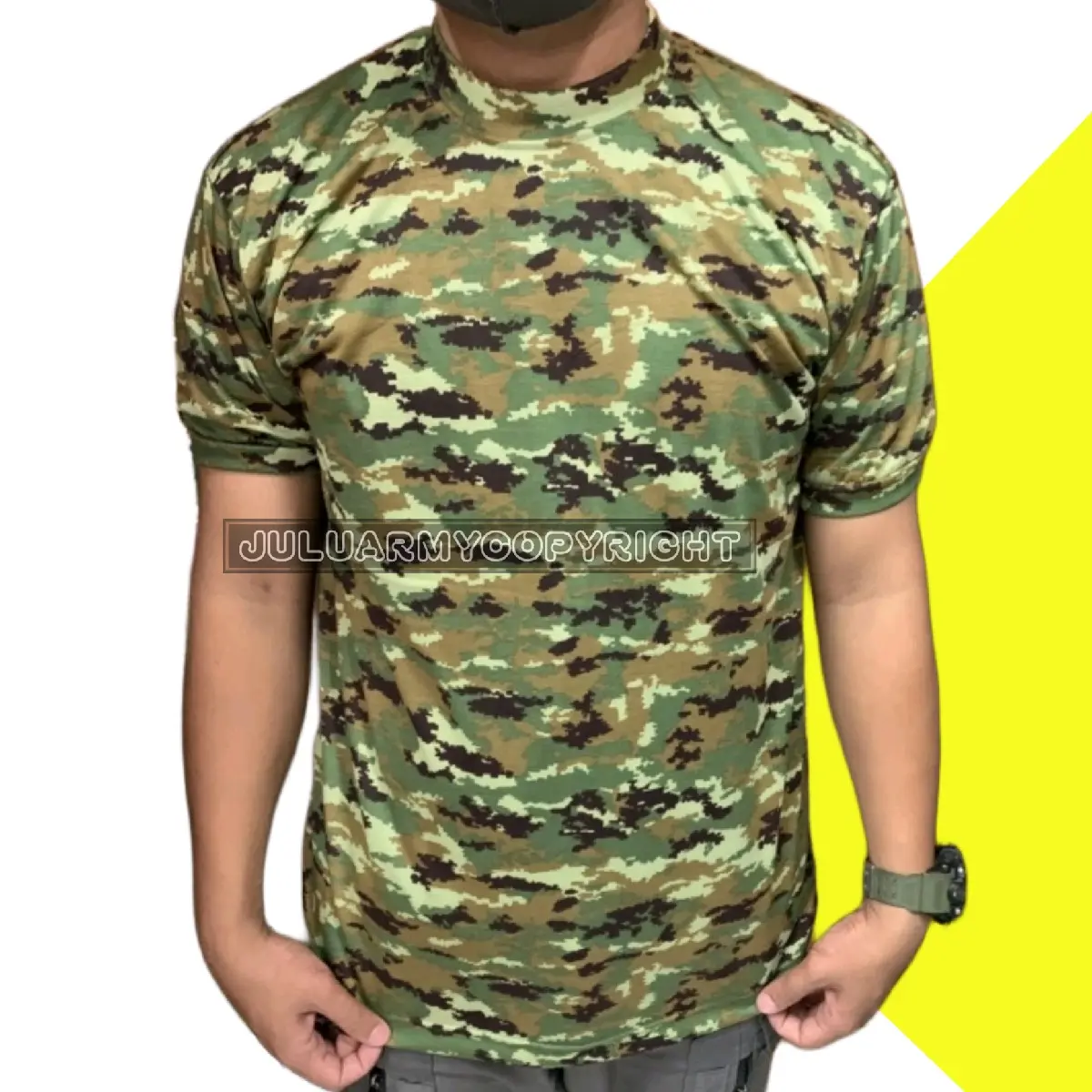 kaos loreng lengan pendek motif corak linud