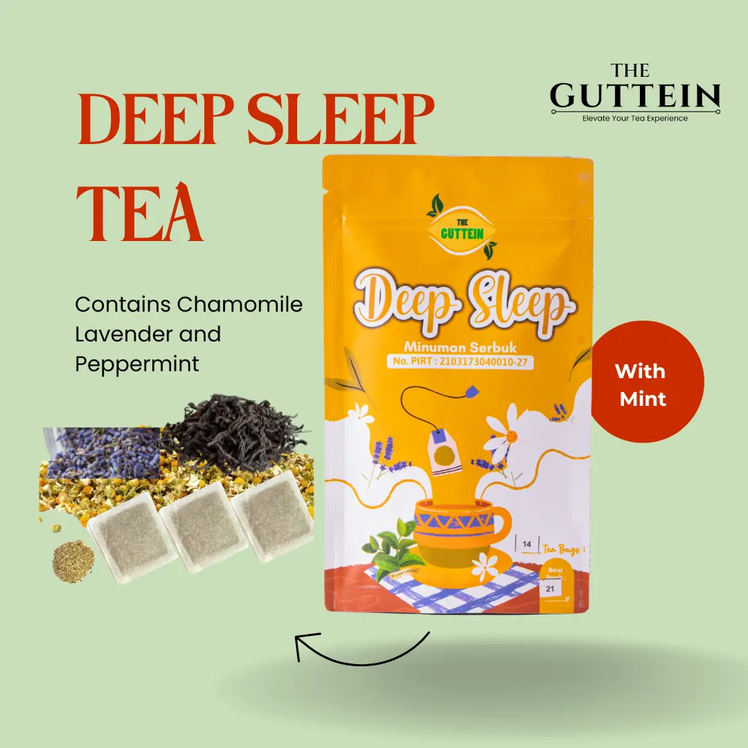 [Guttein] Tisane Deep Sleep tea | Teh Relaksasi | Tidur Pulas Premium with Chamomile Lavender dan Peppmermint