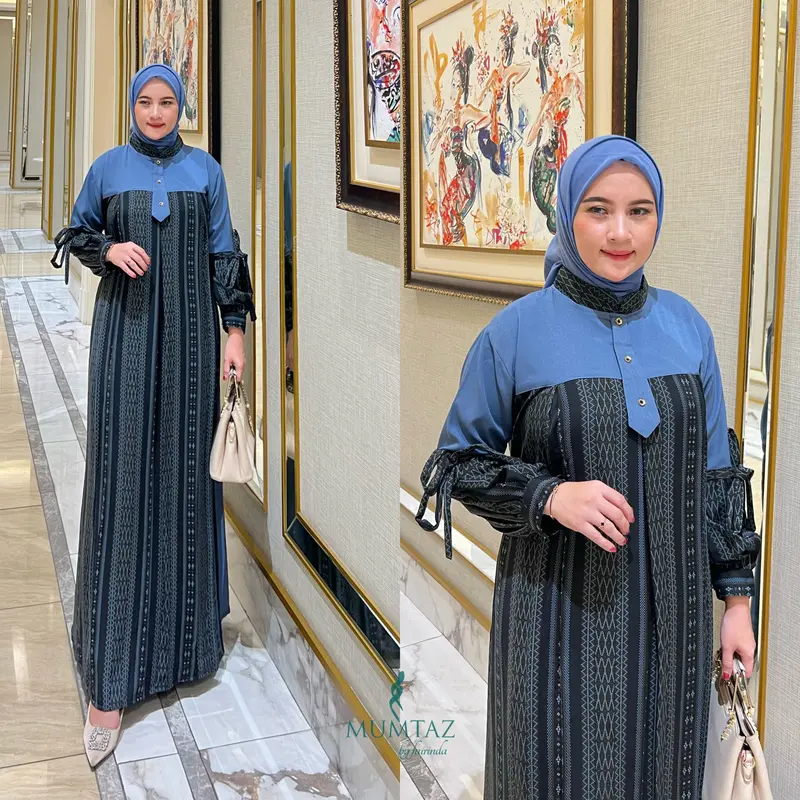 KANAYA SIGNATURE by Mumtazgamis itycreap mix rosecreap gamis wanita terkini Muslim Dress Mewah Pesta Lebaran Syari Maxi Dewasa Remaja cocok untuk Kondangan Simple terbaik 4
